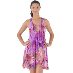 Flowers Blossom Bloom Nature Color Show Some Back Chiffon Dress by Sapixe