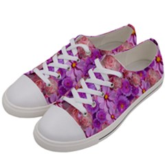 Flowers Blossom Bloom Nature Color Women s Low Top Canvas Sneakers by Sapixe