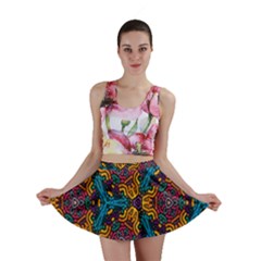 Grubby Colors Kaleidoscope Pattern Mini Skirt by Sapixe