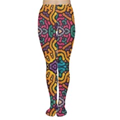 Grubby Colors Kaleidoscope Pattern Women s Tights by Sapixe