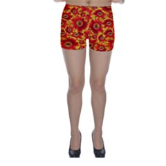 Gerbera Flowers Nature Plant Skinny Shorts by Sapixe