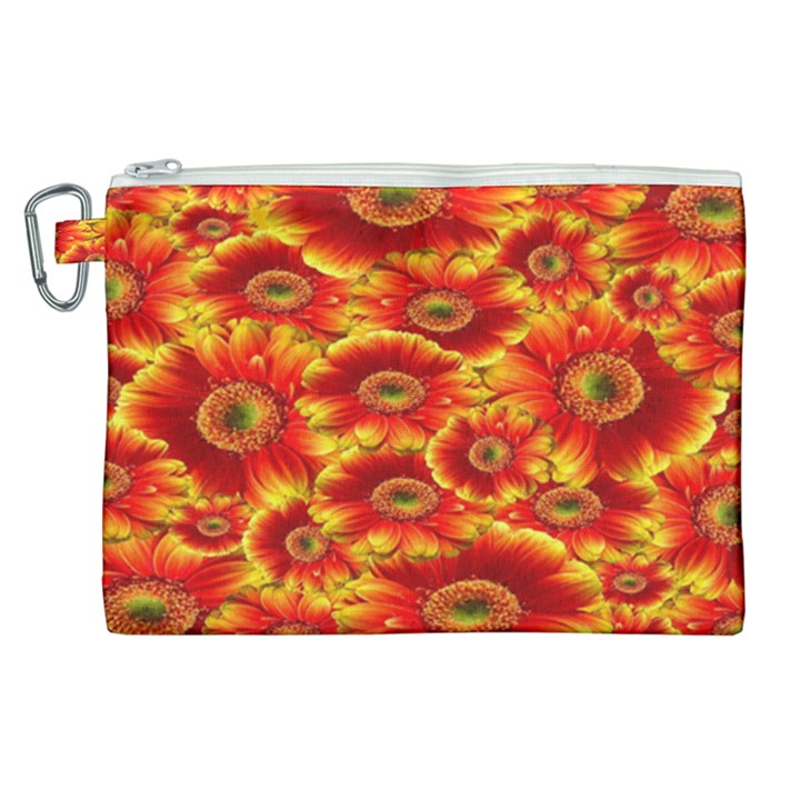 Gerbera Flowers Nature Plant Canvas Cosmetic Bag (XL)