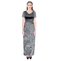 Abstract Art Decoration Design Short Sleeve Maxi Dress