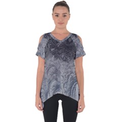 Abstract Art Decoration Design Cut Out Side Drop Tee by Sapixe