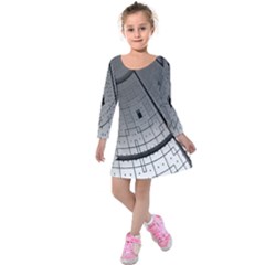 Graphic Design Background Kids  Long Sleeve Velvet Dress by Sapixe