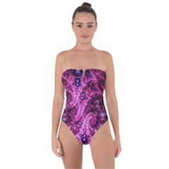 Fractal Art Digital Art Tie Back One Piece Swimsuit by Sapixe