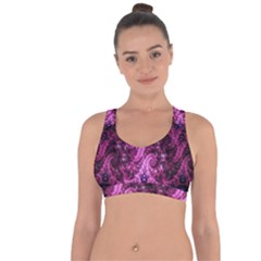 Fractal Art Digital Art Cross String Back Sports Bra by Sapixe