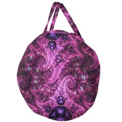 Fractal Art Digital Art Giant Round Zipper Tote by Sapixe