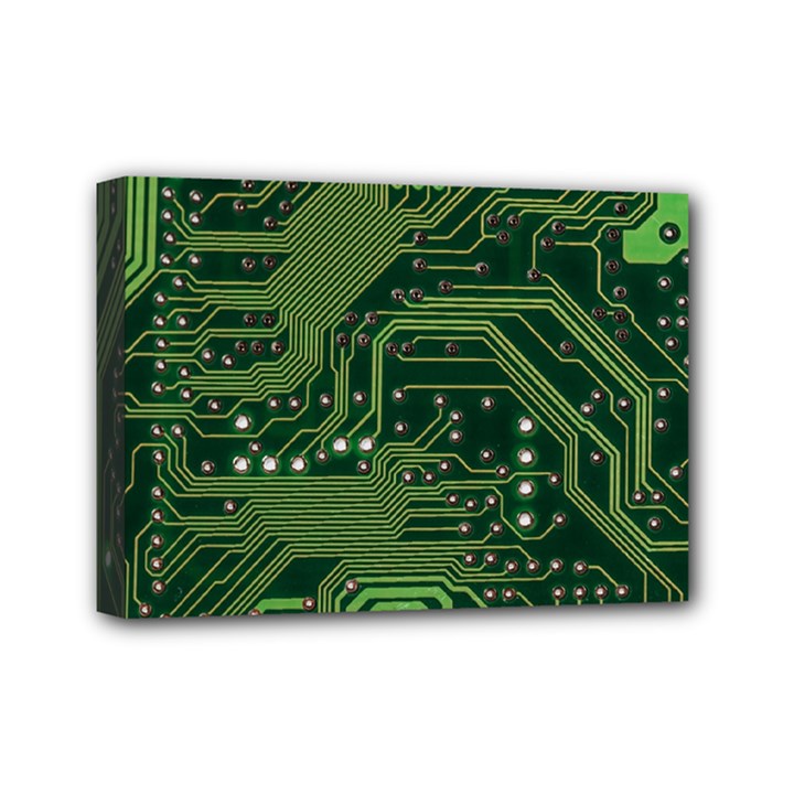 Board Computer Chip Data Processing Mini Canvas 7  x 5 