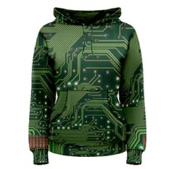 Board Computer Chip Data Processing Women s Pullover Hoodie by Sapixe