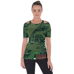 Board Computer Chip Data Processing Short Sleeve Top by Sapixe