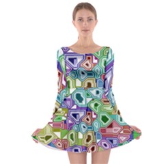 Board Interfaces Digital Global Long Sleeve Skater Dress by Sapixe