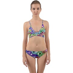 Board Interfaces Digital Global Wrap Around Bikini Set by Sapixe