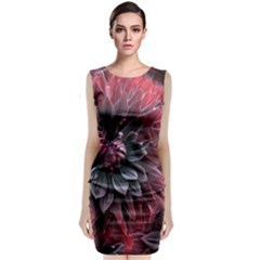 Flower Fractals Pattern Design Creative Classic Sleeveless Midi Dress by Sapixe