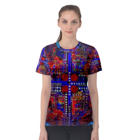 Board Interfaces Digital Global Women s Sport Mesh Tee by Sapixe