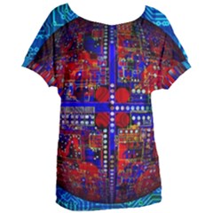 Board Interfaces Digital Global Women s Oversized Tee by Sapixe