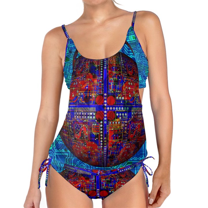 Board Interfaces Digital Global Tankini Set