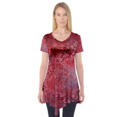 Background Texture Structure Short Sleeve Tunic  by Sapixe