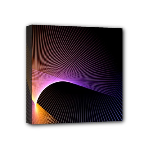 Star Graphic Rays Movement Pattern Mini Canvas 4  x 4 