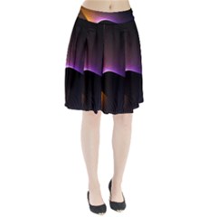 Star Graphic Rays Movement Pattern Pleated Skirt by Sapixe