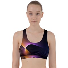 Star Graphic Rays Movement Pattern Back Weave Sports Bra