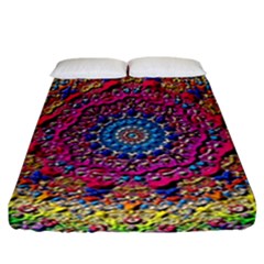 Background Fractals Surreal Design Fitted Sheet (california King Size) by Sapixe