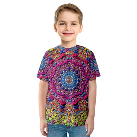 Background Fractals Surreal Design Kids  Sport Mesh Tee by Sapixe