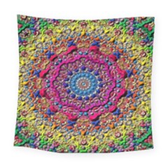 Background Fractals Surreal Design Square Tapestry (large) by Sapixe