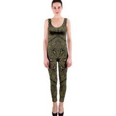 Texture Background Mandala One Piece Catsuit by Sapixe