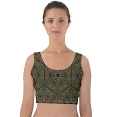 Texture Background Mandala Velvet Crop Top