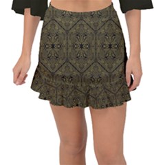 Texture Background Mandala Fishtail Mini Chiffon Skirt