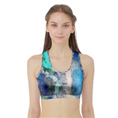 Blue Sensations Sports Bra With Border by Art2City