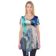 Blue Sensations Short Sleeve Tunic  by Art2City