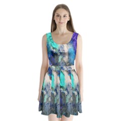 Blue Sensations Split Back Mini Dress  by Art2City