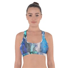 Blue Sensations Cross Back Sports Bra by Art2City