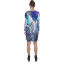 Blue Sensations Asymmetric Cut-Out Shift Dress View2