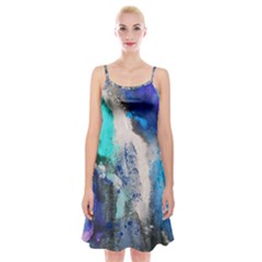 Blue Sensations Spaghetti Strap Velvet Dress by Art2City