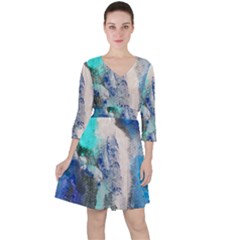 Blue Sensations Ruffle Dress by Art2City