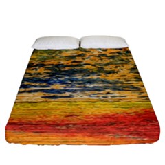 The Framework Drawing Color Texture Fitted Sheet (california King Size)