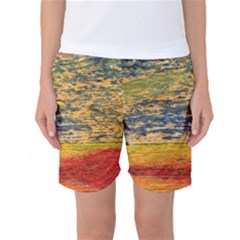 The Framework Drawing Color Texture Women s Basketball Shorts by Sapixe