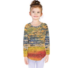 The Framework Drawing Color Texture Kids  Long Sleeve Tee