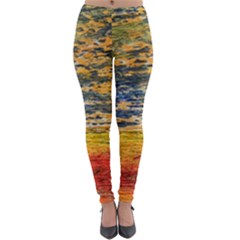 The Framework Drawing Color Texture Lightweight Leggings by Sapixe