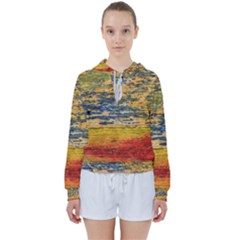 The Framework Drawing Color Texture Women s Tie Up Sweat