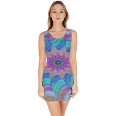 Fractal Curve Decor Twist Twirl Bodycon Dress by Sapixe