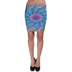 Fractal Curve Decor Twist Twirl Bodycon Skirt by Sapixe