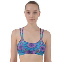 Fractal Curve Decor Twist Twirl Line Them Up Sports Bra by Sapixe