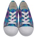 Fractal Curve Decor Twist Twirl Kids  Low Top Canvas Sneakers View1