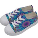 Fractal Curve Decor Twist Twirl Kids  Low Top Canvas Sneakers View2