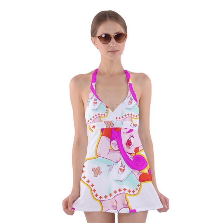 Oopsi Halter Dress Swimsuit 