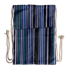 Shades Of Blue Stripes Striped Pattern Drawstring Bag (large) by yoursparklingshop